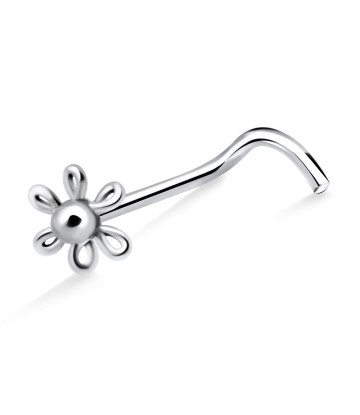 Spiral Flower Shaped Curved Nose Stud NSKB-25B